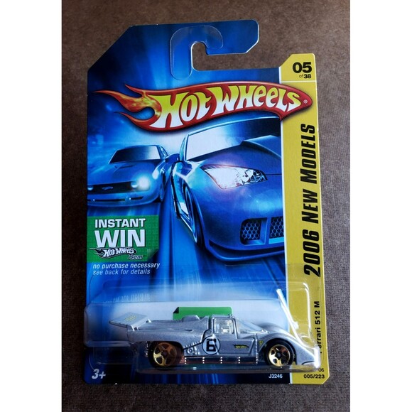 Hot Wheels FERRARI 512 M Metalflake Gray #005/223 2006 NEW MODELS #5/38 GOLD 5SP - Picture 4 of 16